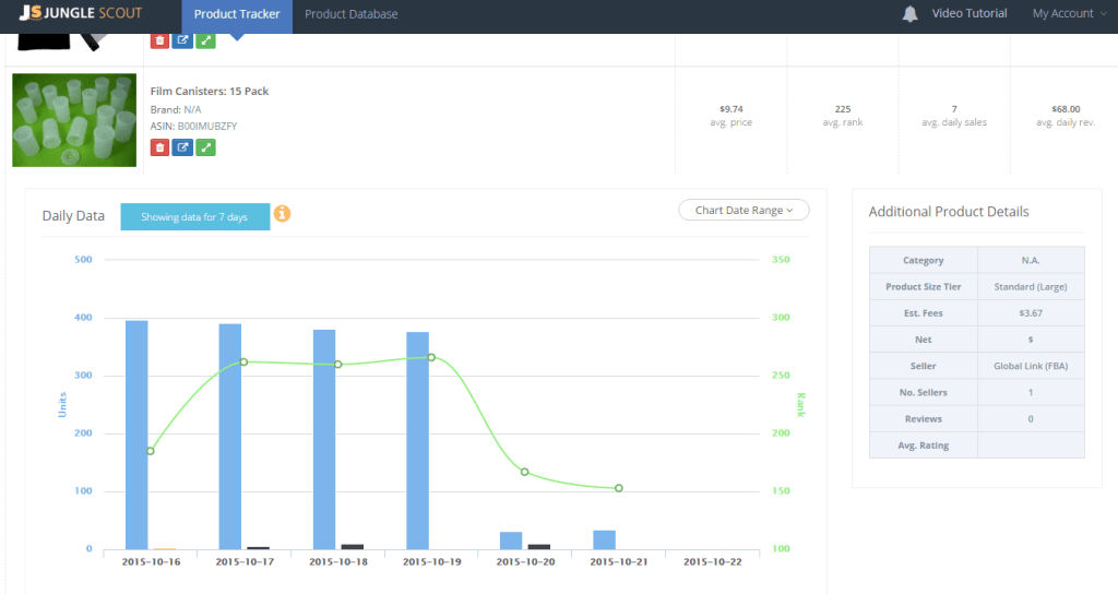 film canister product tracker data