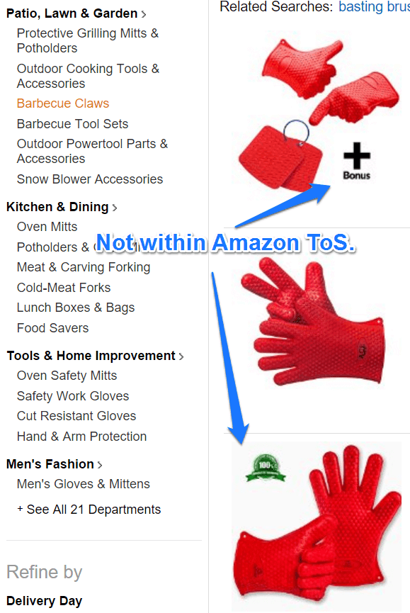 not within amazon ToS