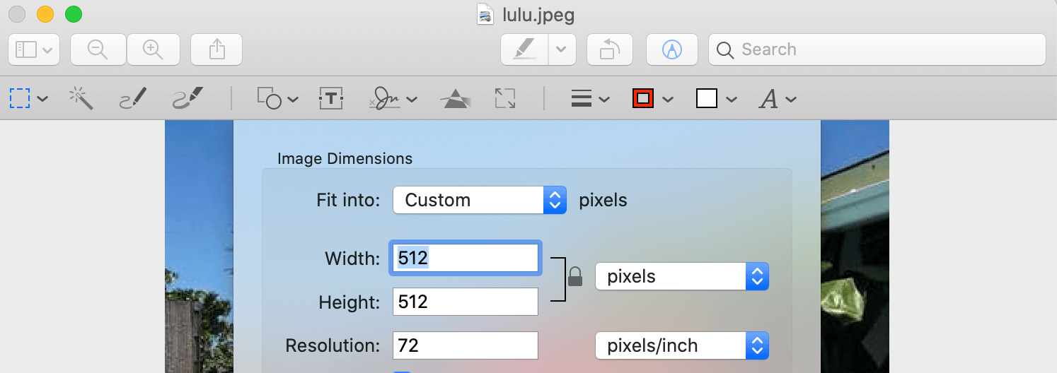 Amazon product listing: pixel dimensions in an image editor
