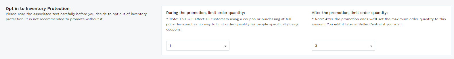 Step 3 - Set limit order quantity