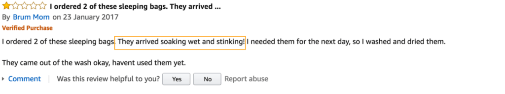 amazon uk sleeping bag reviews