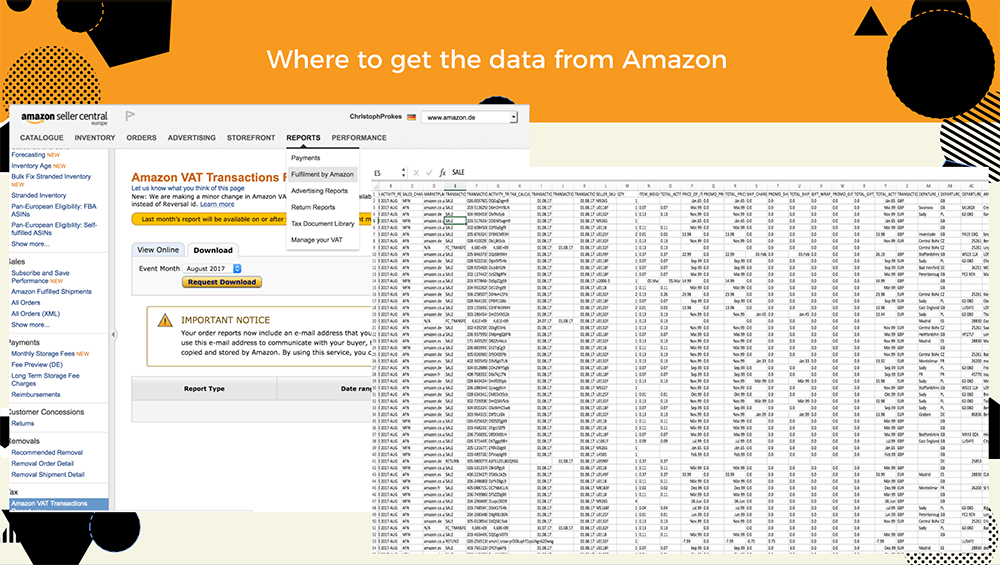 VAT reports from Amazon