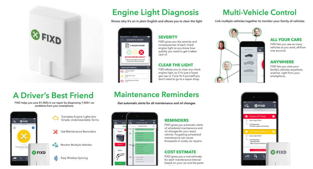 FIXD OBD-II Active Car Health Monitor - 2nd Generation