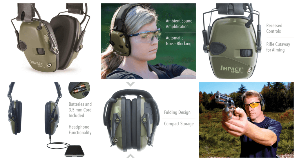 Howard Leight by Honeywell Impact Sport Sound Amplification Electronic Shooting Earmuff