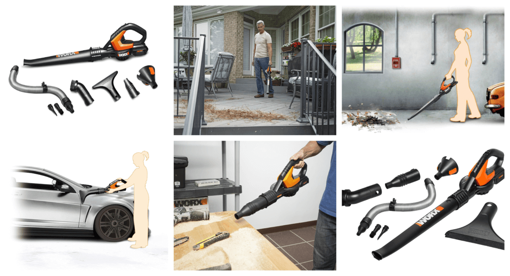 Worx WG575.1 AIR 32V Cordless Battery-Powered Leaf Blower_Sweeper