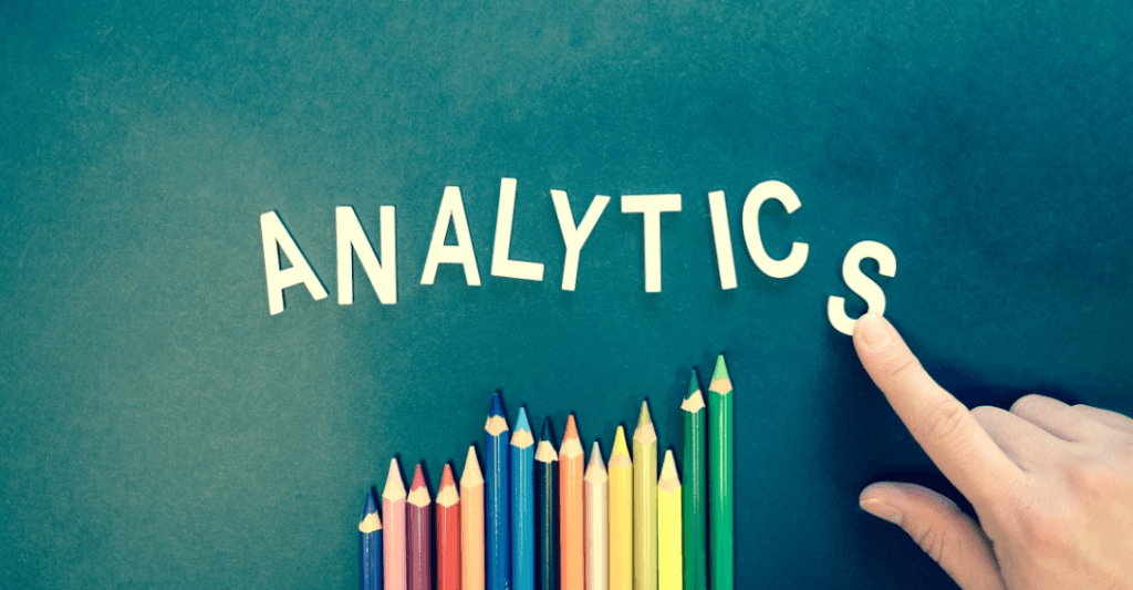 Amazon sales estimates: The word analytics, and pencil crayons as the graph