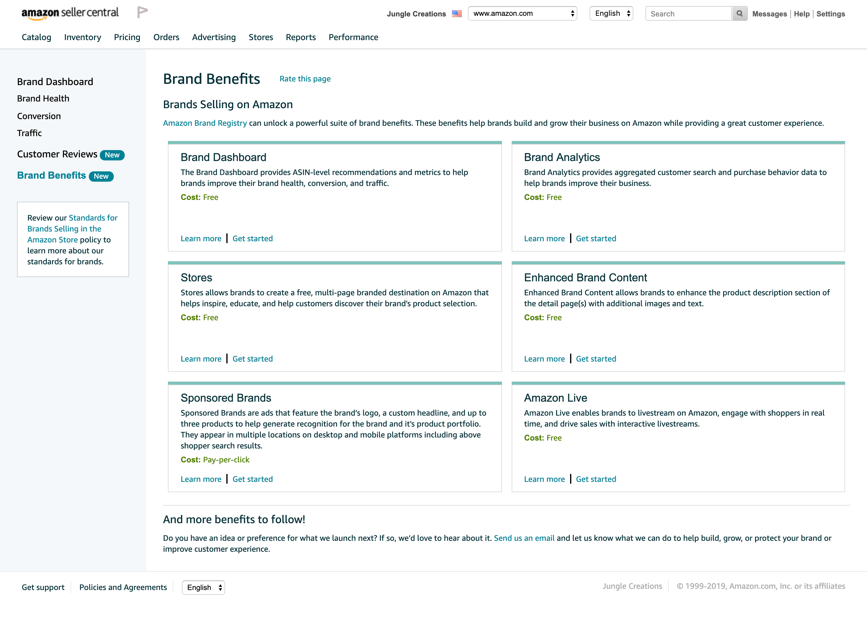 amazon brand registry dashboard