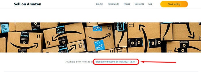 how to sell on amazon individual