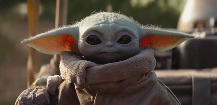 An image of baby Yoda from The Mandalorian
