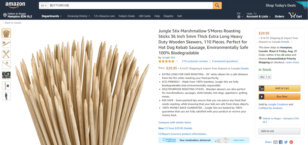 Amazon SEO: listing elements above the fold