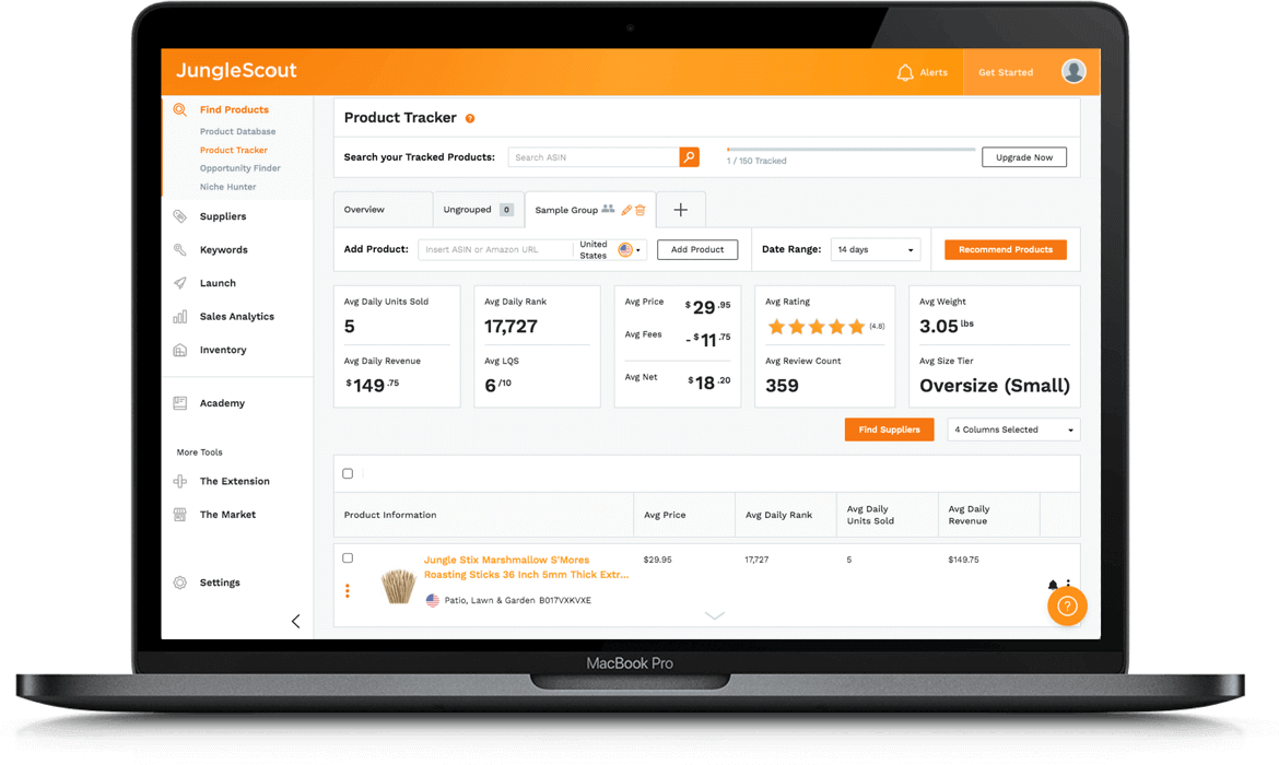 Amazon Product Tracker: ASIN, BSR &amp; Rank Tracking App | Jungle Scout