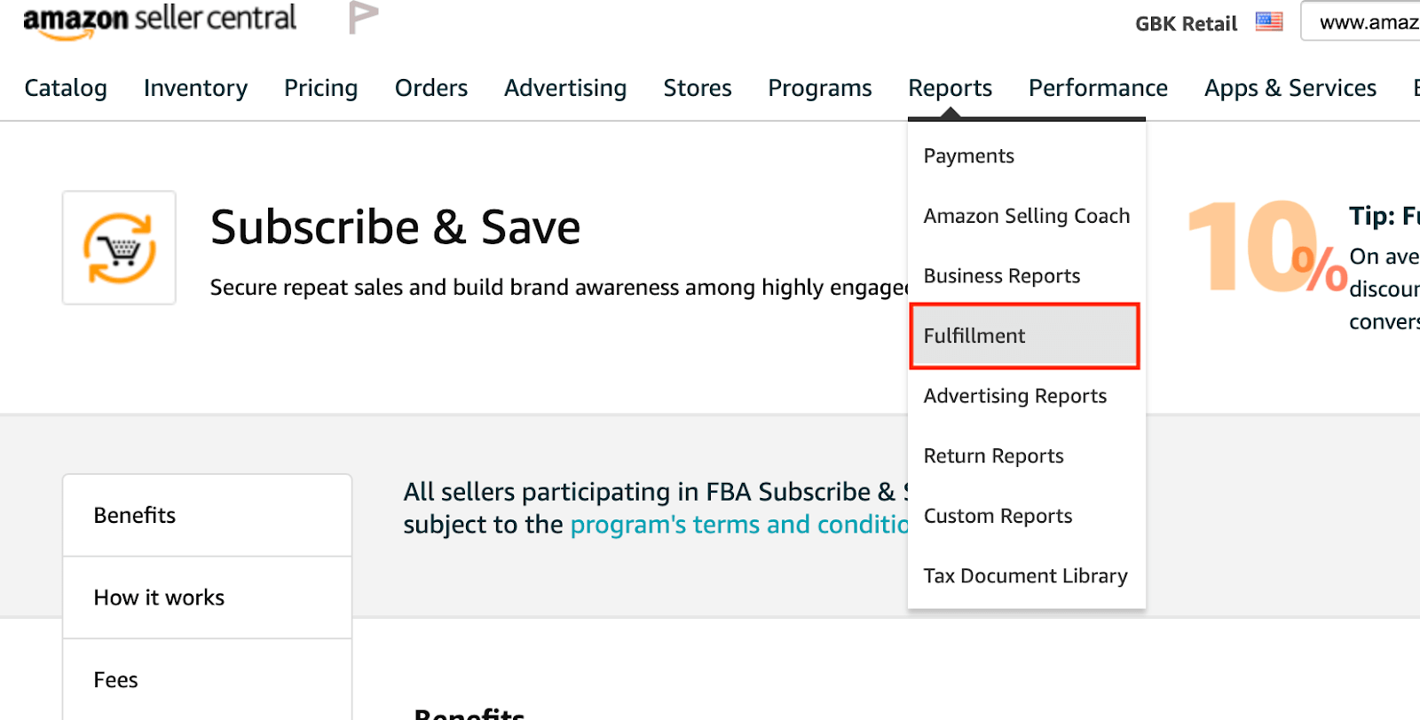 Amazon Subscribe & Save: reporting in Seller Central
