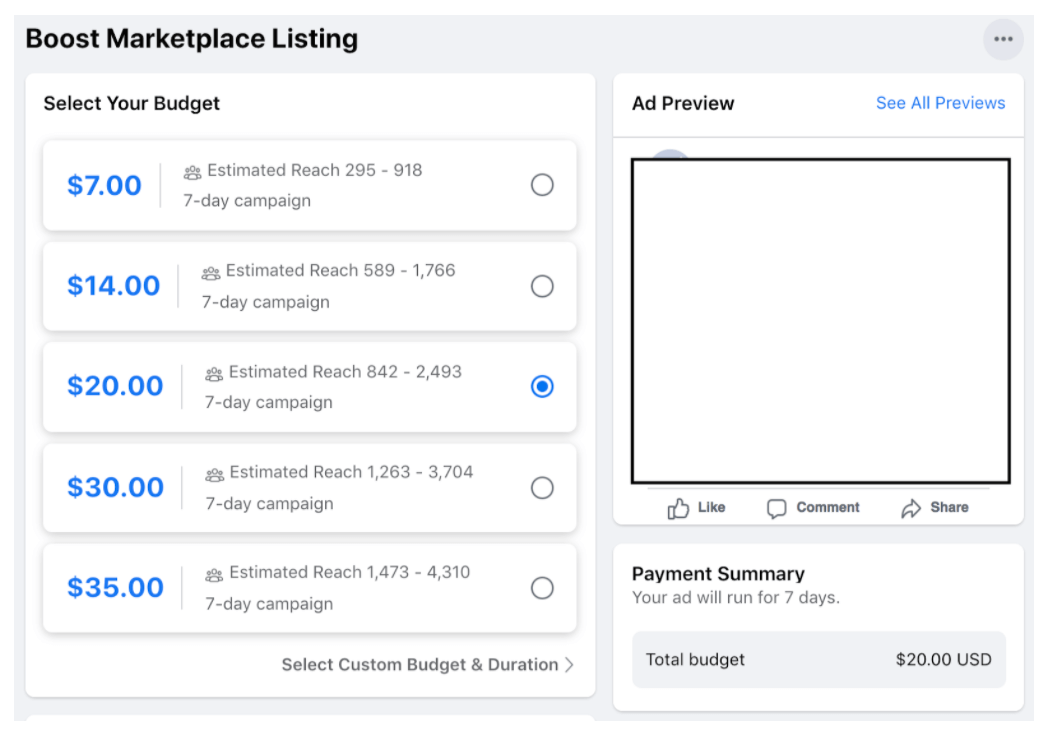 Facebook introduces ads in Marketplace