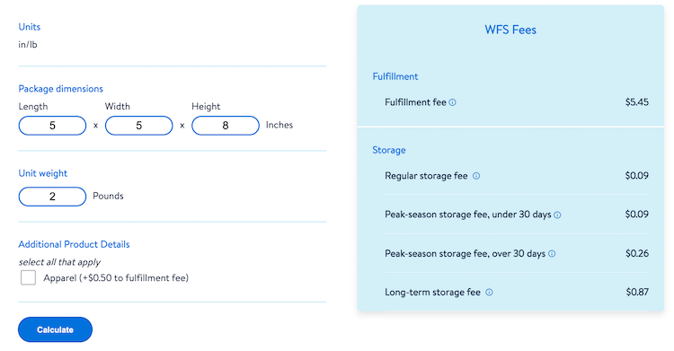 wfs calculator
