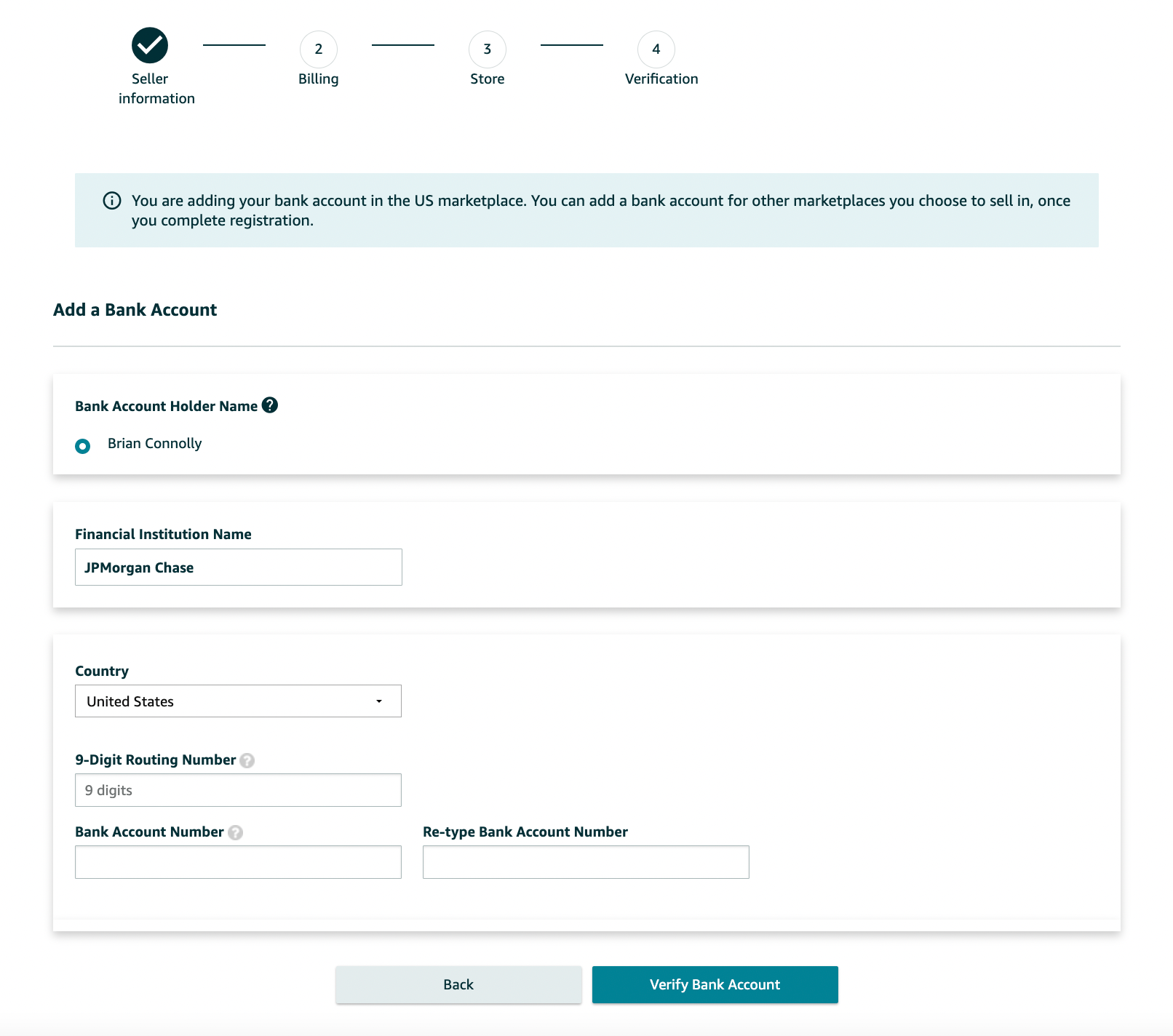 Setting up an Seller Account