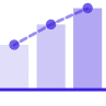 Icon of a jagged pulse on an otherwise straight line
